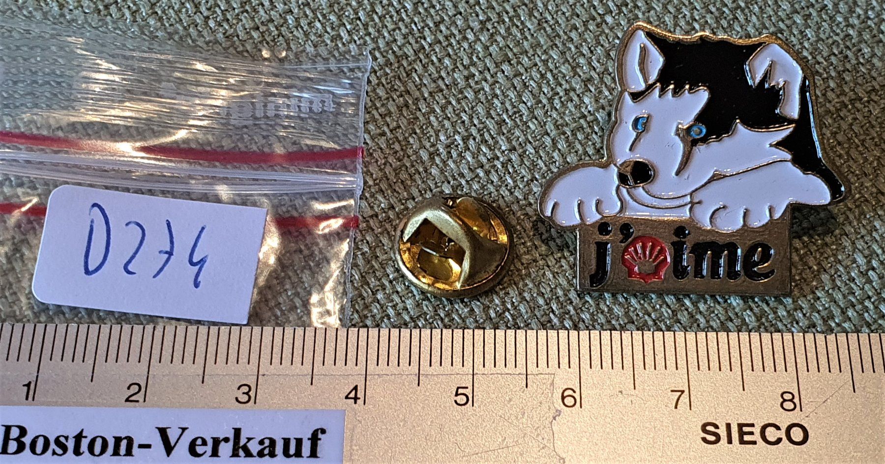 Placchette & Badge: D274 - Pin SHELL Hund Husky – Usato da Reinach BL venduto da Boston-Verkauf 2