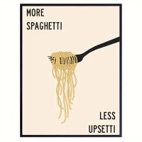 Poster affiche Impression More Spaghetti Vintage rétro déco
