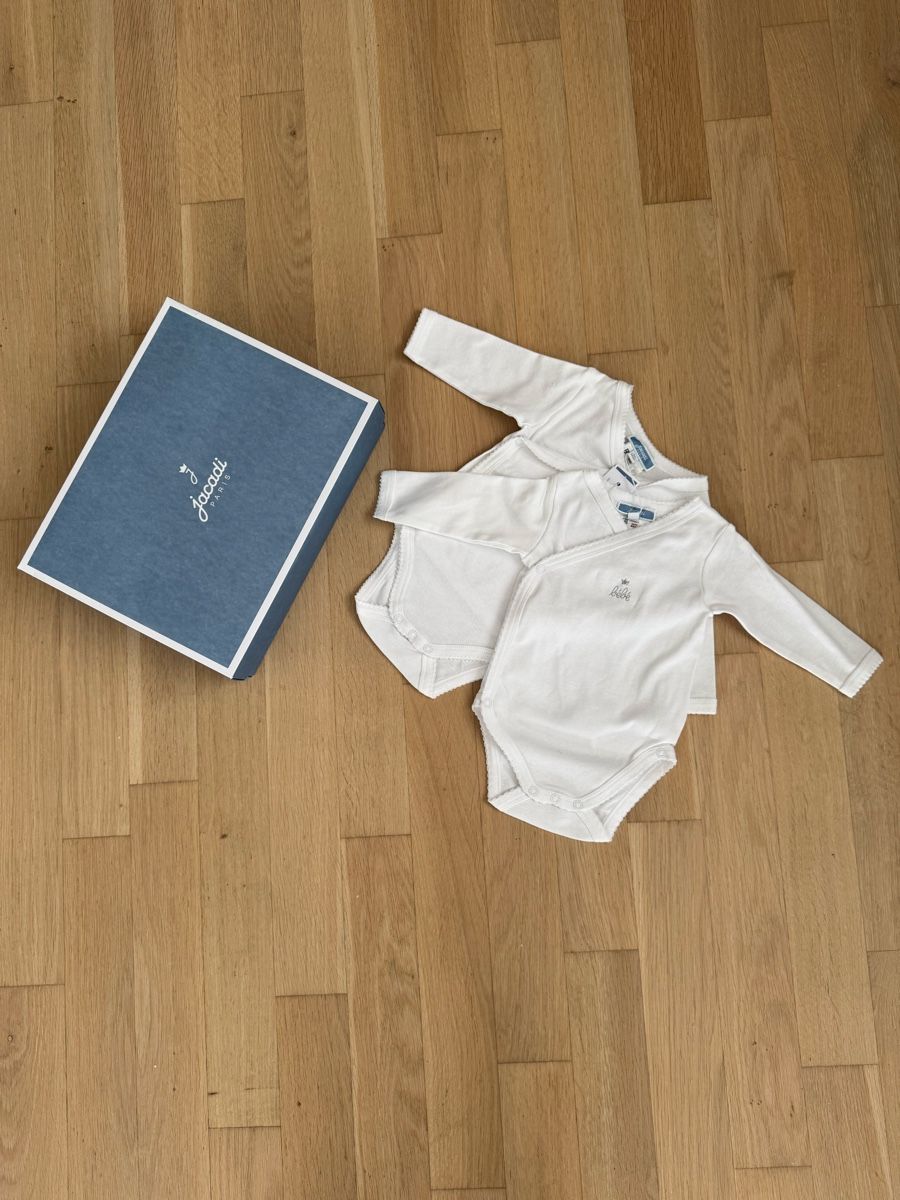Jacadi Unterwäsche: Jacadi 2er Set Langarm-Bodys Grösse 60 – Neu und originalverpackt aus Laufen von AnnaBlunschi