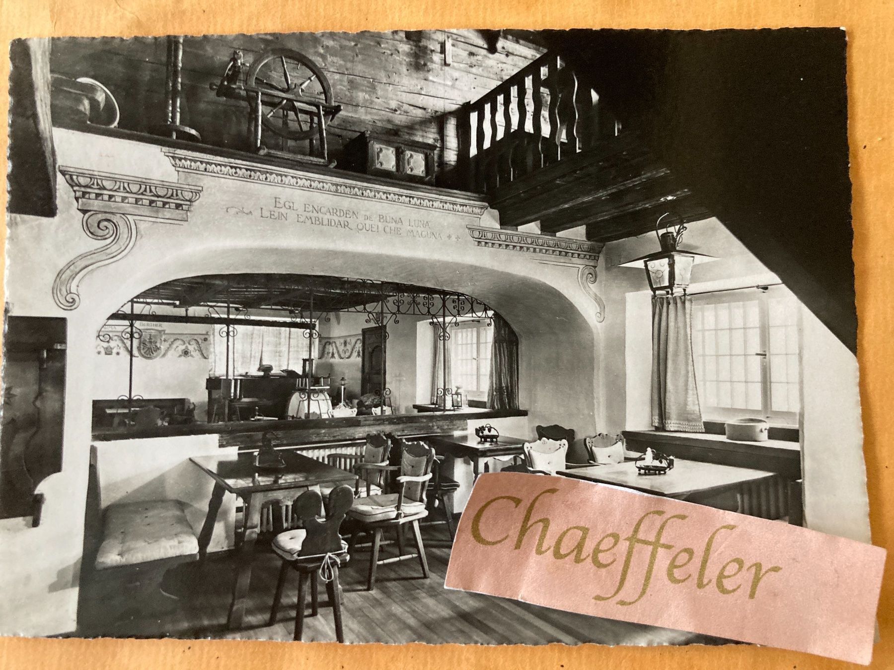 Cartoline postali: 1948 Hotel Krone, Sedrun – Usato da Zürich venduto da Chaeffeler