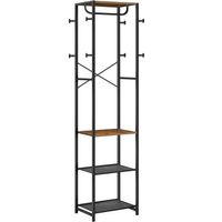 Garderobenständer, Schuhregal, Garderobe mit 3 Regalen