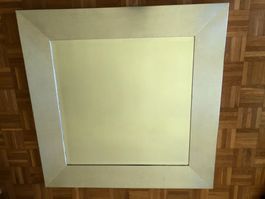 Grosser Wandspiegel quadratisch, silber, Facettenschliff
