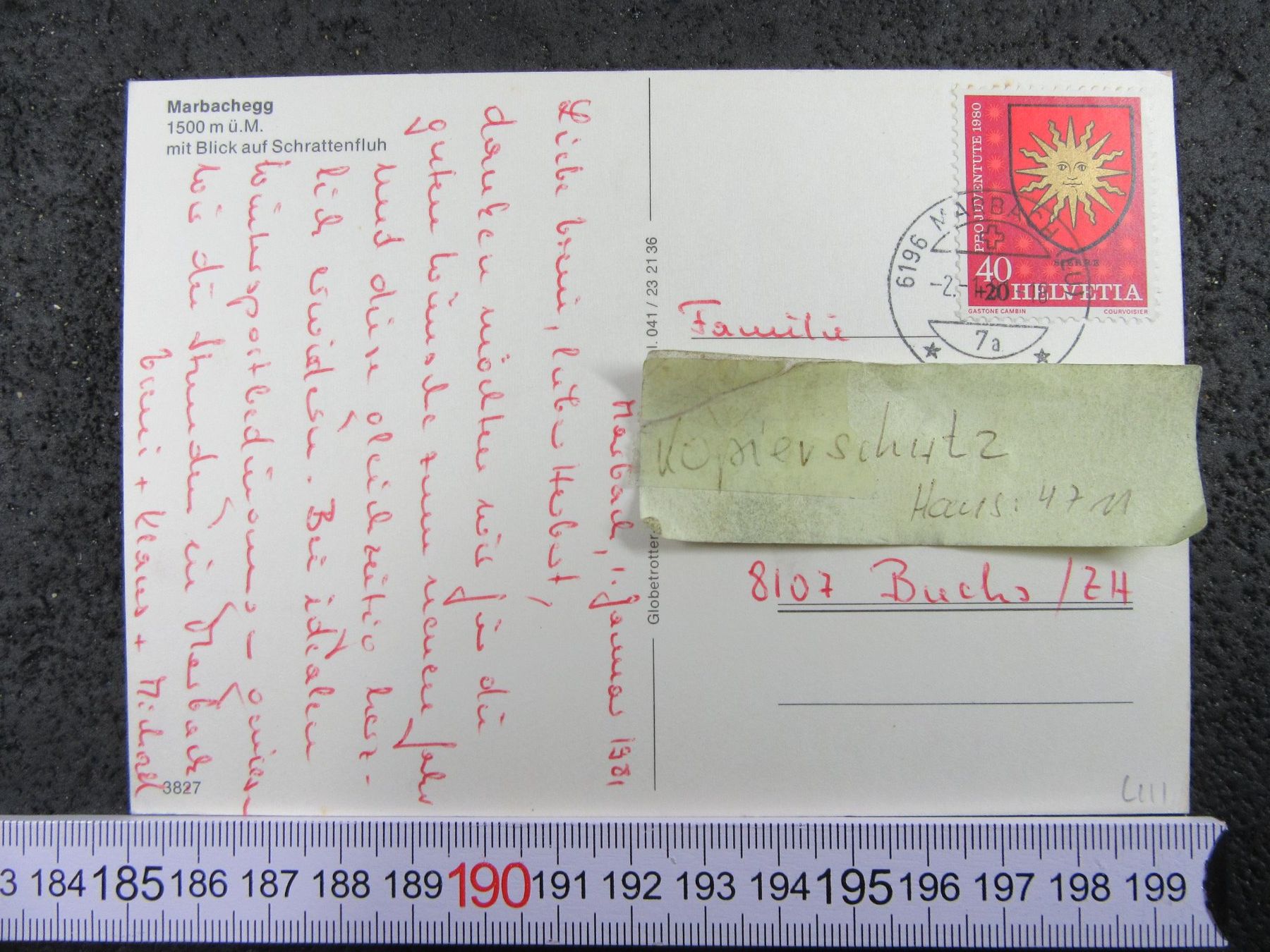 Cartoline postali: MARBACHEGG LU AK 1981 – Usato da Ettingen venduto da Hausi4711 1