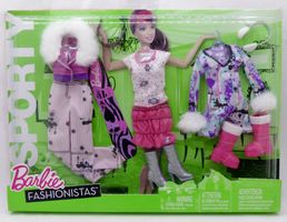 SPORTY BARBIE FASHIONISTAS 3 WINTER OUTFITS 2010 R6819