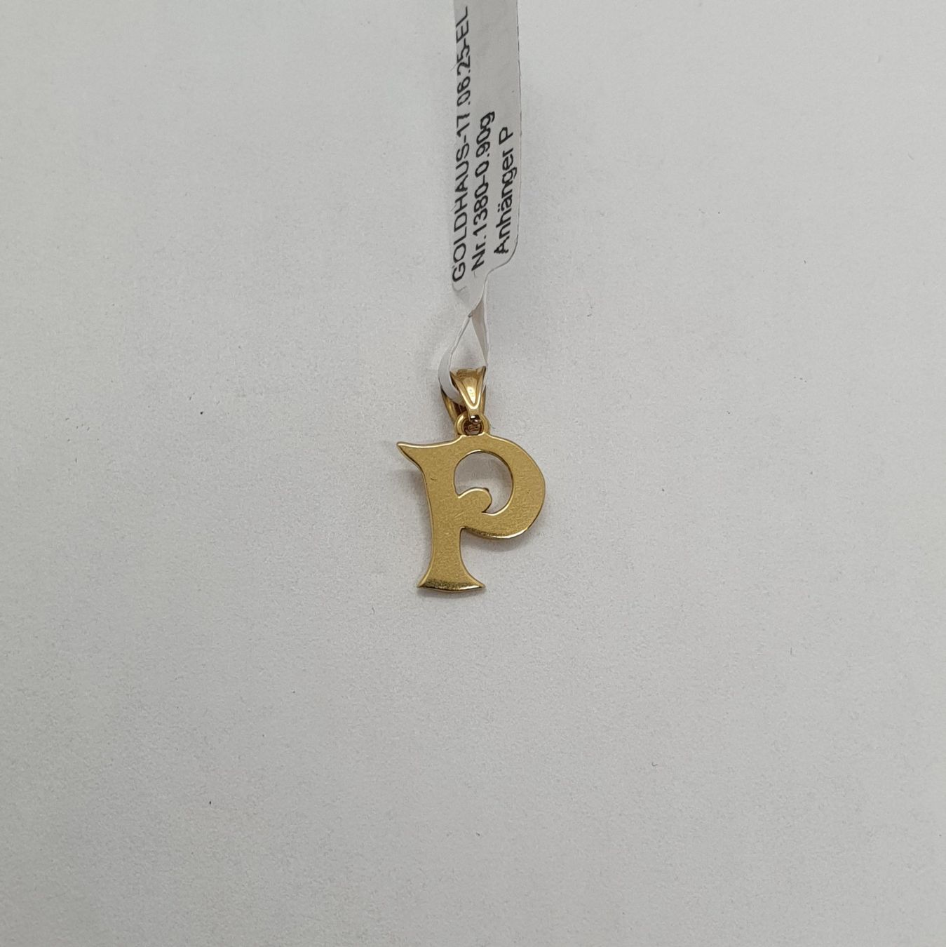 Ciondoli: Echt 18K Gold - Buchstabe P Anhänger – Usato da Luzern venduto da Luzern-Goldhaus