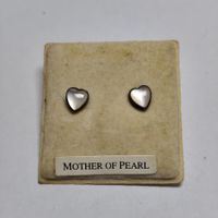 Vintage Silver silber Stud Earrings Boucles d'Oreilles #A3