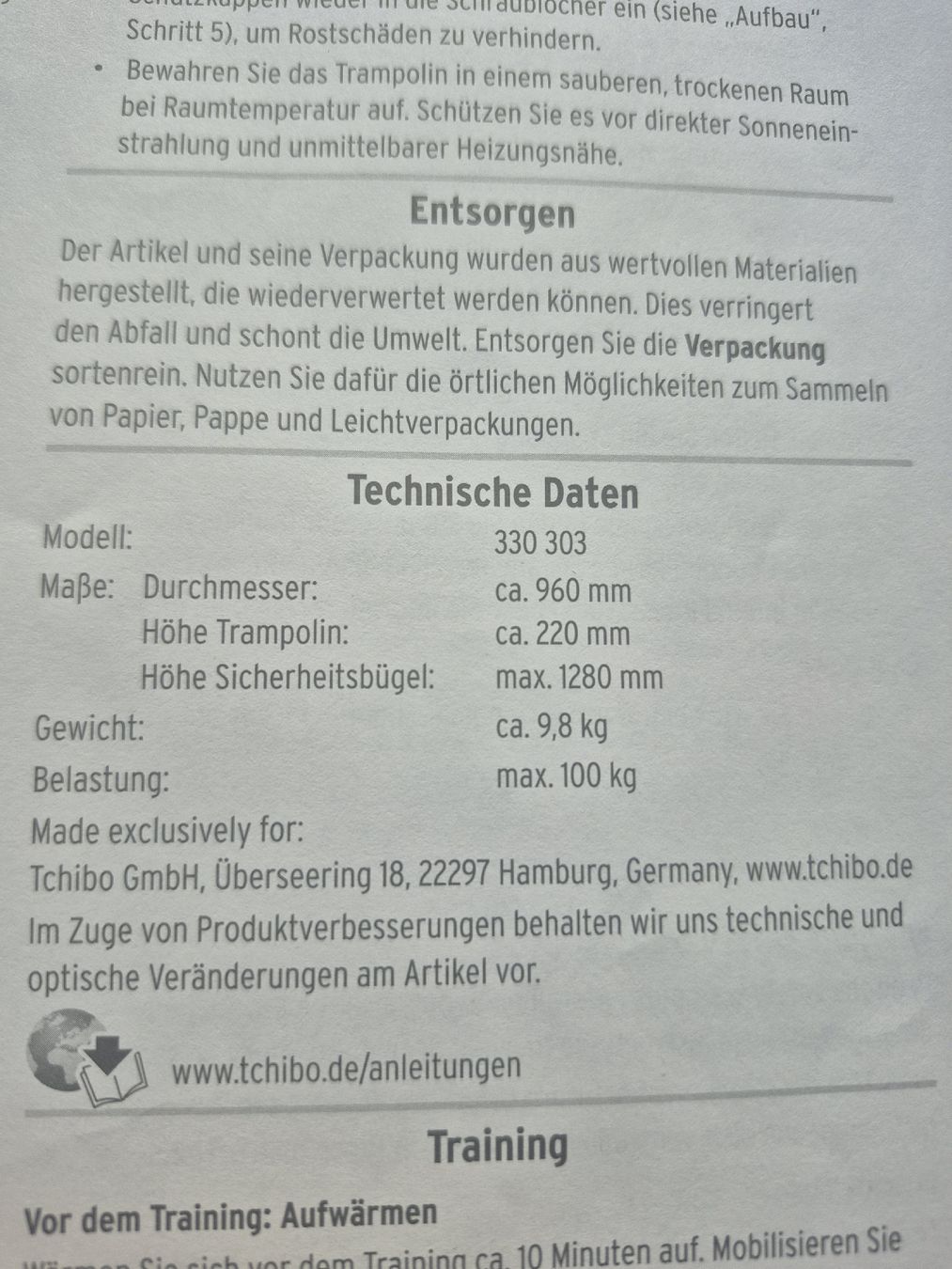 Trampoline: Trampoline fitness Tchibo  – Gebraucht aus Zürich von oscarc1 3