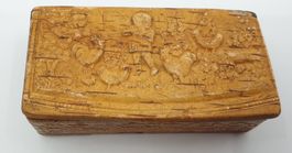 Antike Holzschatulle, Schnupftabak Dose