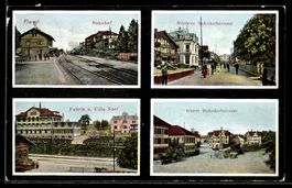 AK Flawil, Bahnhof, Mittlere Bahnhofstrasse, Fabrik und Vill