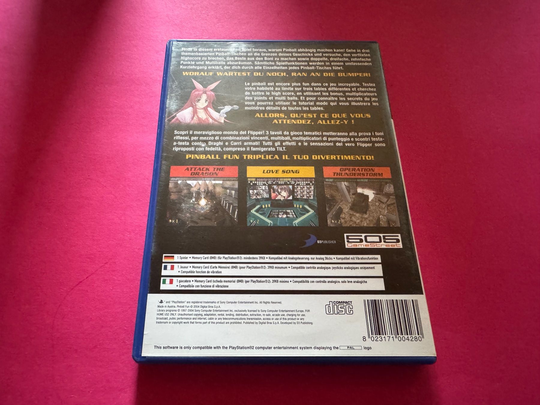Sony Jeux: PINBALL FUN SPIEL FÜR PS2 – D'occasion à Hägendorf par Briansgameshop 2
