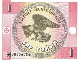 Kyrgyzstan 1 Tyiyn 1993 P-1 UNZ