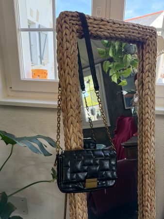 Sac en bandoulière noir & doré ZARA