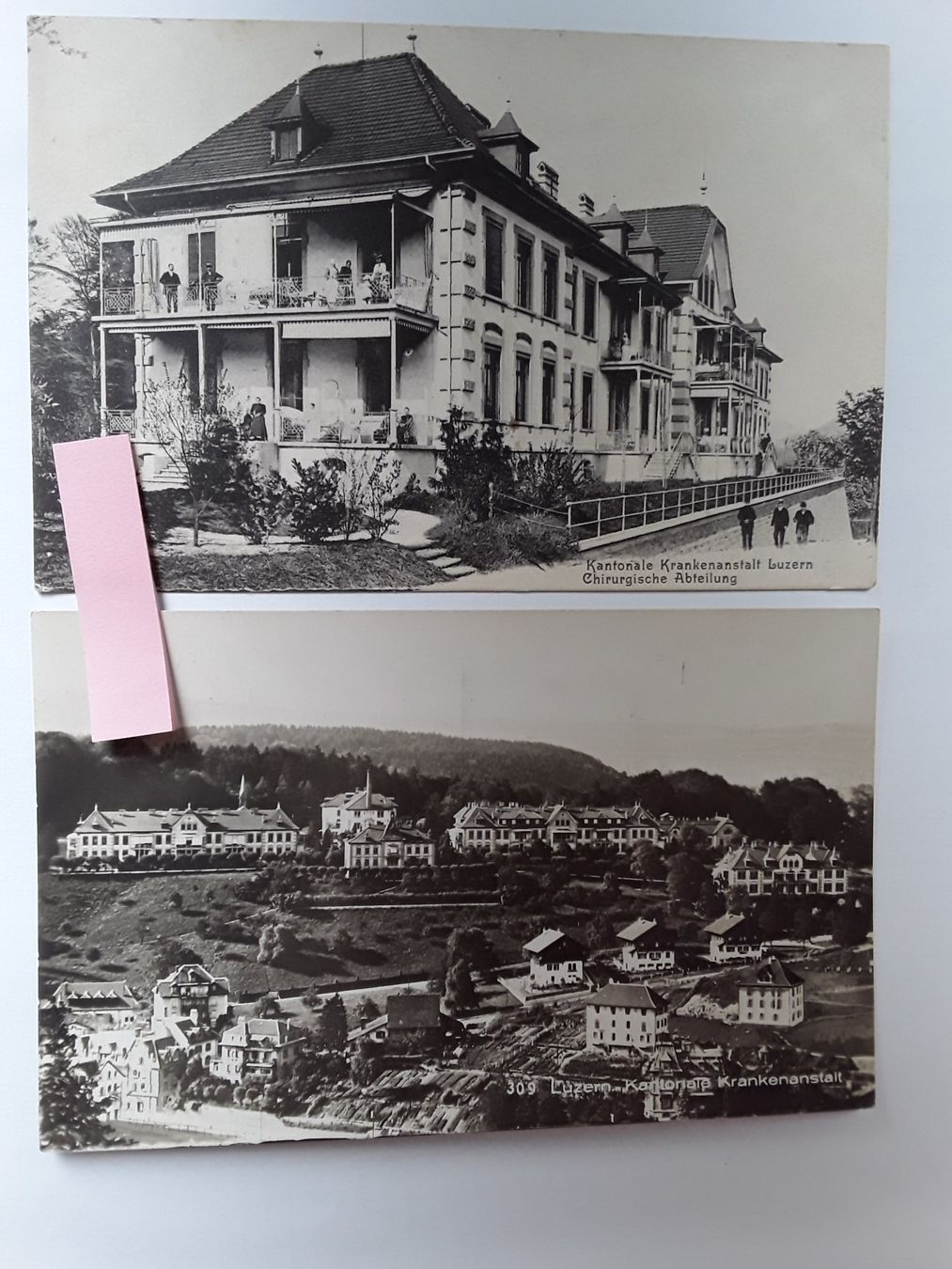 Cartoline postali: 2 AK - LUZERN  KANTONALE KRANKENANSTALT – Usato da Bilten venduto da konrad7321