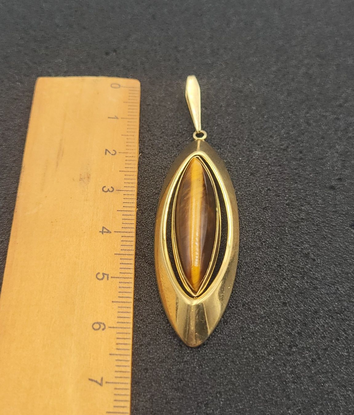 Ciondoli: Gold Anhänger Mit Tigerauge – Usato da Wald ZH venduto da Dasilver 2