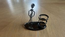Deko Figur mit Halter Metall  für Zahnstocher