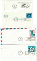 4 FDC UNO - NEW YORK, 8. Januar 1969, saubere Briefe