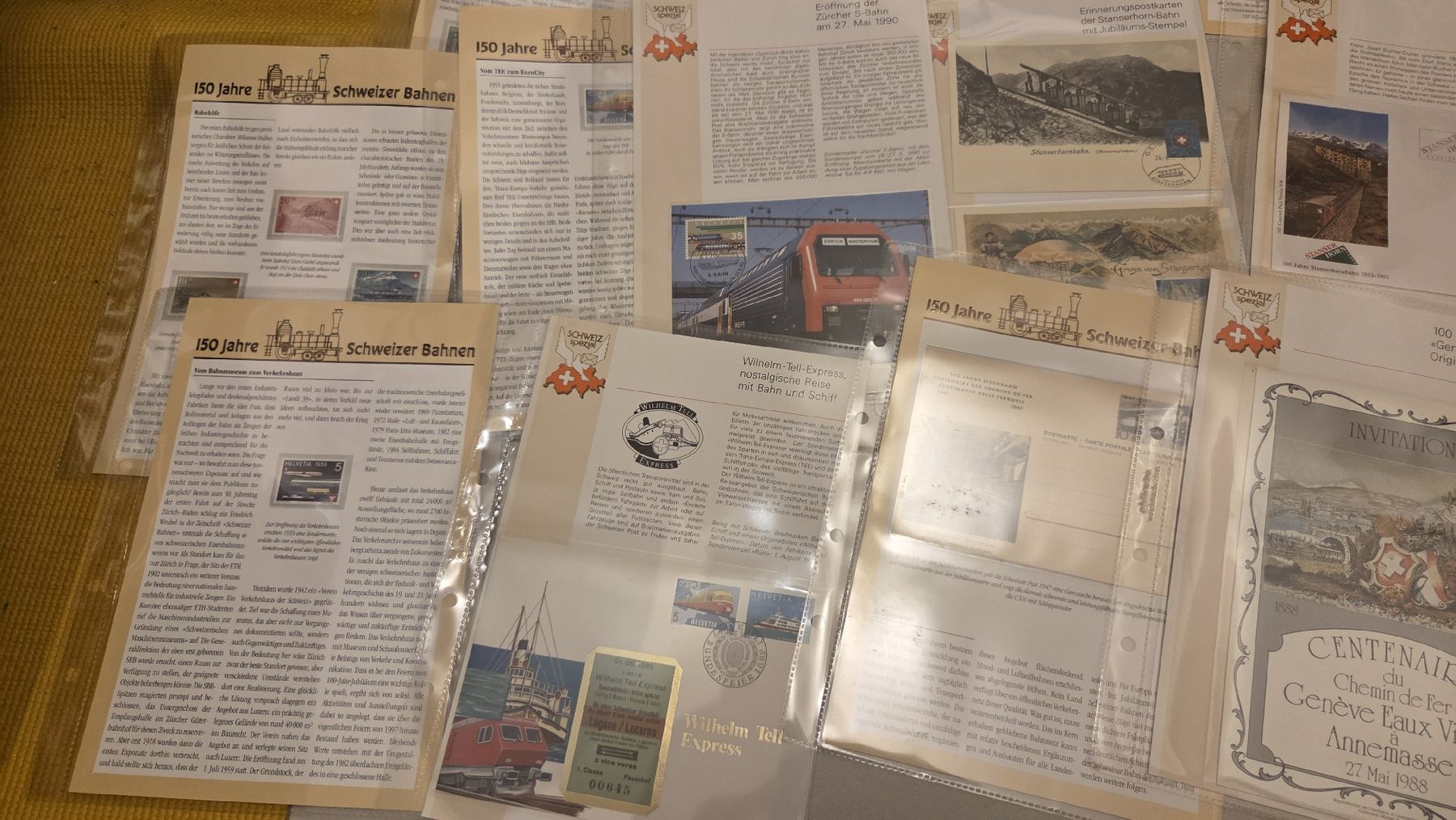 Alle Briefmarken: Album 150 Jahre Schweizer Bahnen – Gebraucht aus Arni AG von Moth68 4