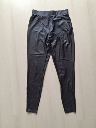 Hose schwarz Gr. M, Leggings glänzend