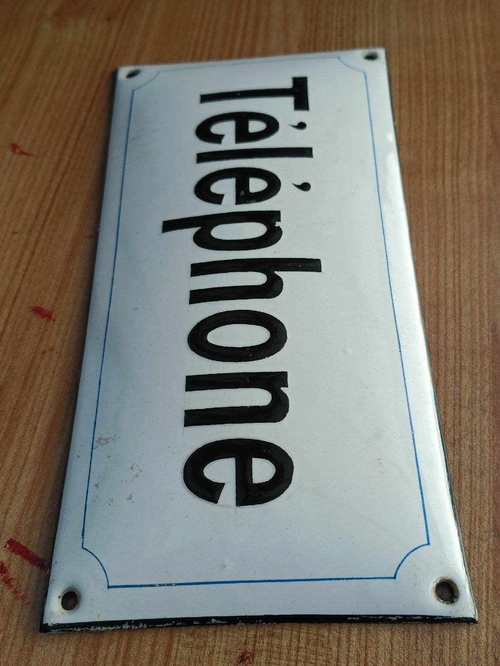 Insegne: Emaille Schild / Telephone - gewölbte Form ca. 1920 – Usato da Brugg AG venduto da Ente015 2
