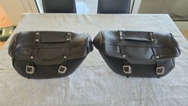 Harley Satteltaschen links & rechts mit Aufhängung  