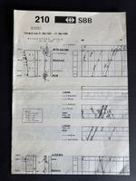 Graphischer-Fahrplan 210 von 1988/89 - Rarität!
