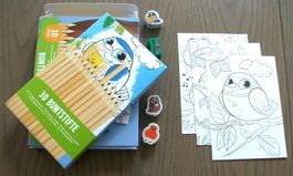 BUNTSTIFTE-SET; 30 Stifte, Spitzer usw., fabrikneu