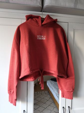 Cropped Hoodie with waist tie