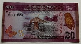 Sri Lanka 20 Rupees 2020 Neuwertig
