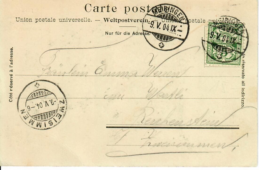 Cartoline postali: Bezirksgesangsfest Meiringen 1904 – Usato da Hochdorf venduto da Ziegel-16 1