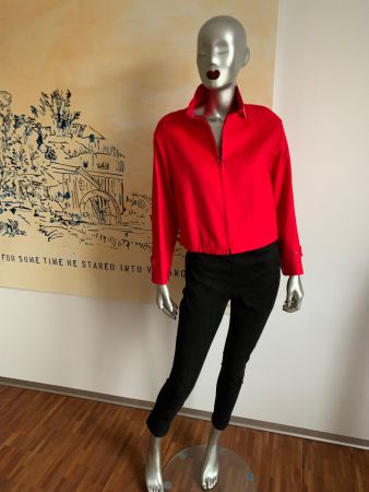 AKRIS: OVP/Kaufetikette - Exklusiver roter Wollblazer, 36