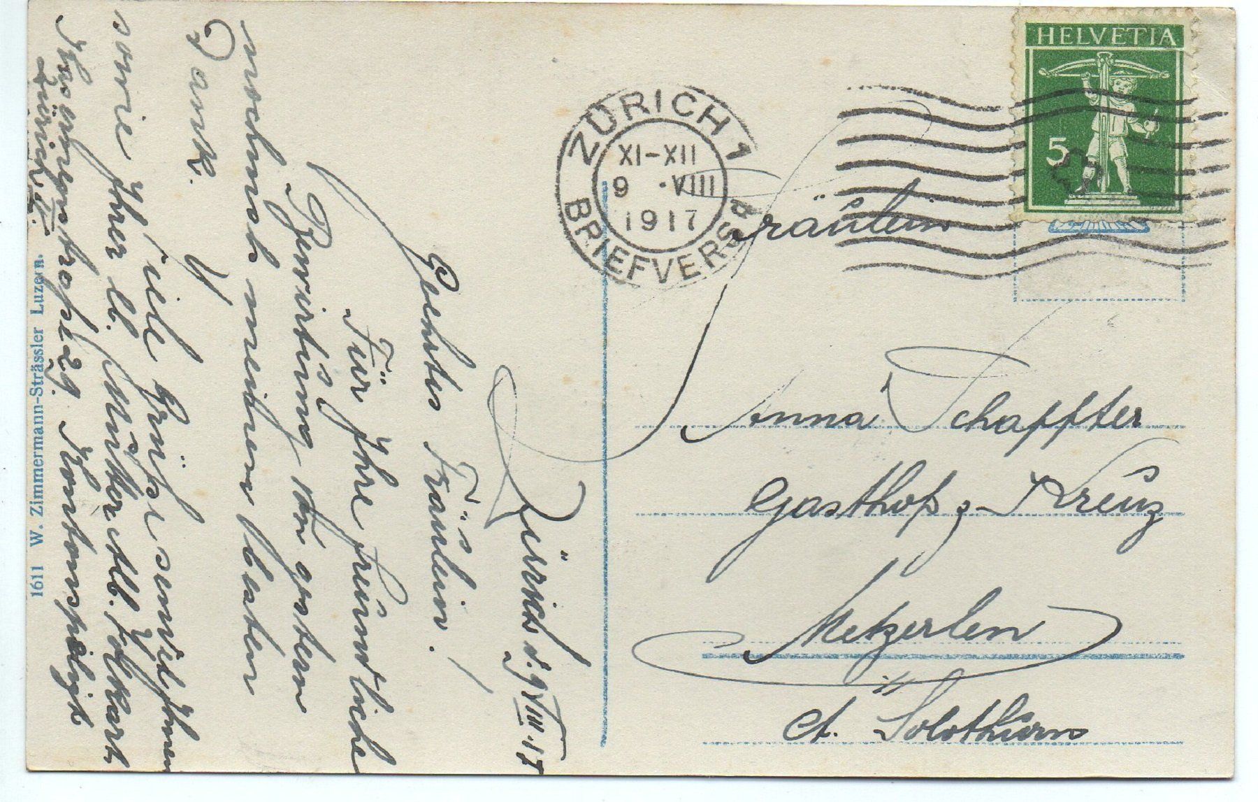 Cartoline postali: ZÜRICH Bahnhofstrasse – Usato da Jona venduto da philajona 1