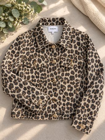 SUNCOO Paris DJACK Leo Jeansjacke Gr. T3 / L – Leopard
