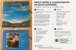PAOLO TODANI & CLAUDIO ROCCHI - UN GUSTO SUPERIORE