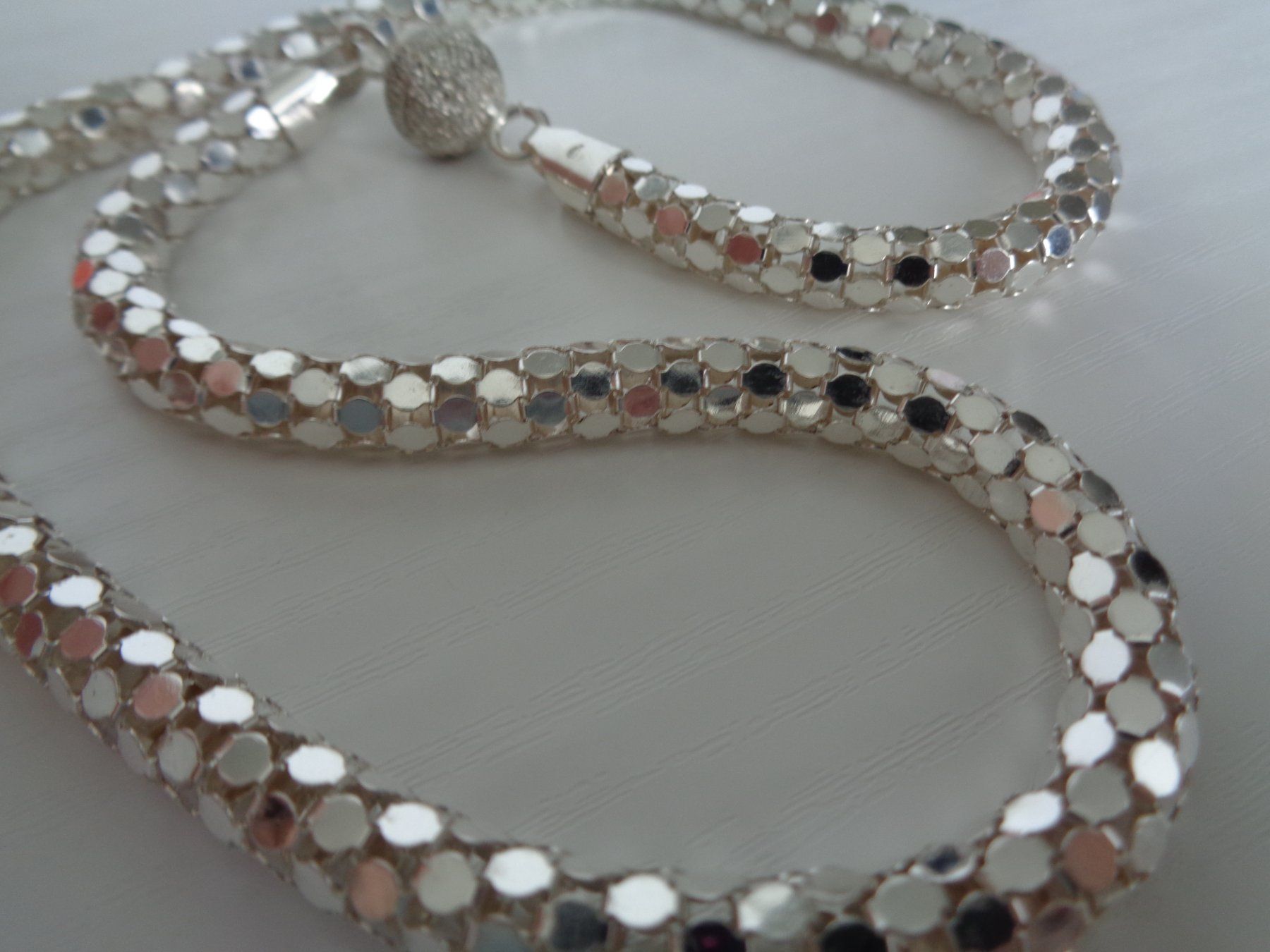 Catenine: Silber 925 Halskette-Collier mit Kugel-Magnetverschluss – Nuovo (secondo la descrizione) da Chur venduto da omonia 6