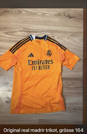 Fussballtrikot Real Madrid Adidas orange Grösse 164