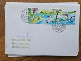 2013, Z223 (Renaturierung) 3er-Streifen auf FDC nur 1.50