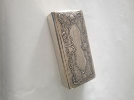 Antike versilberte Schatulle mit floralem Dekor top!