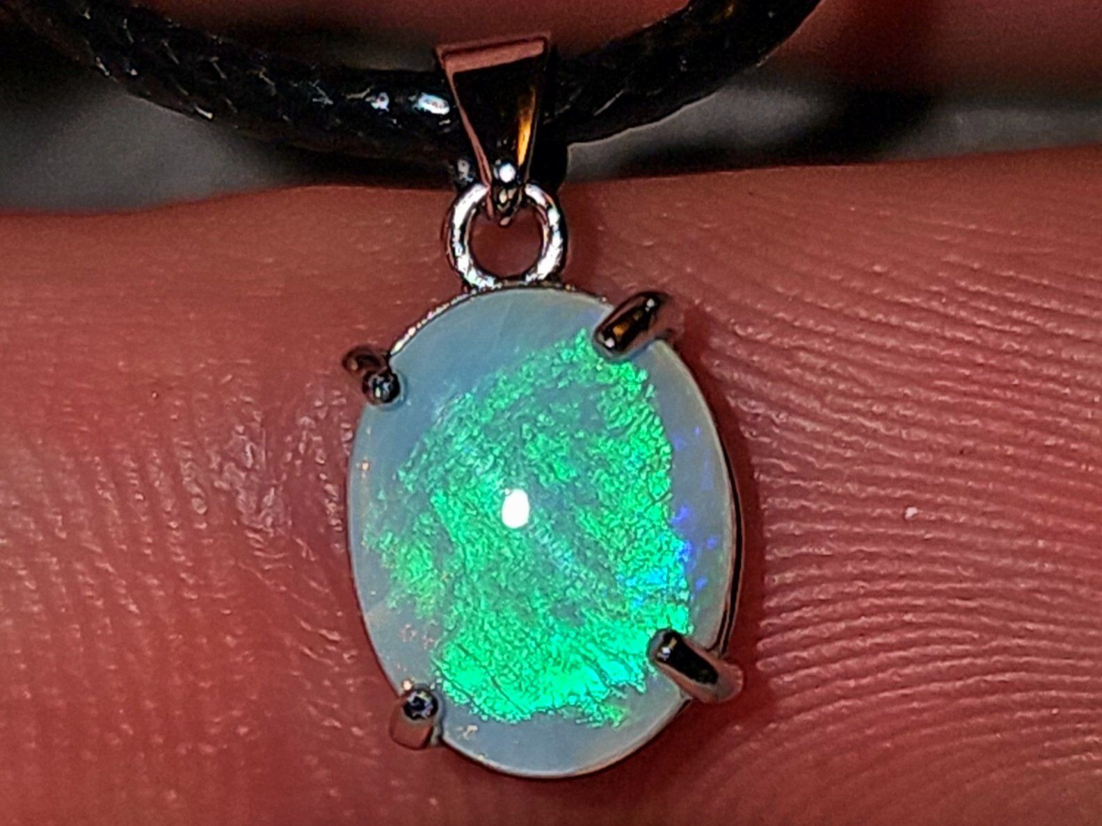Pietre preziose: Natürlicher Australischer Opal Silber-Anhänger – Nuovo e nell'imballaggio originale da Uerkheim venduto da Winwinner 5