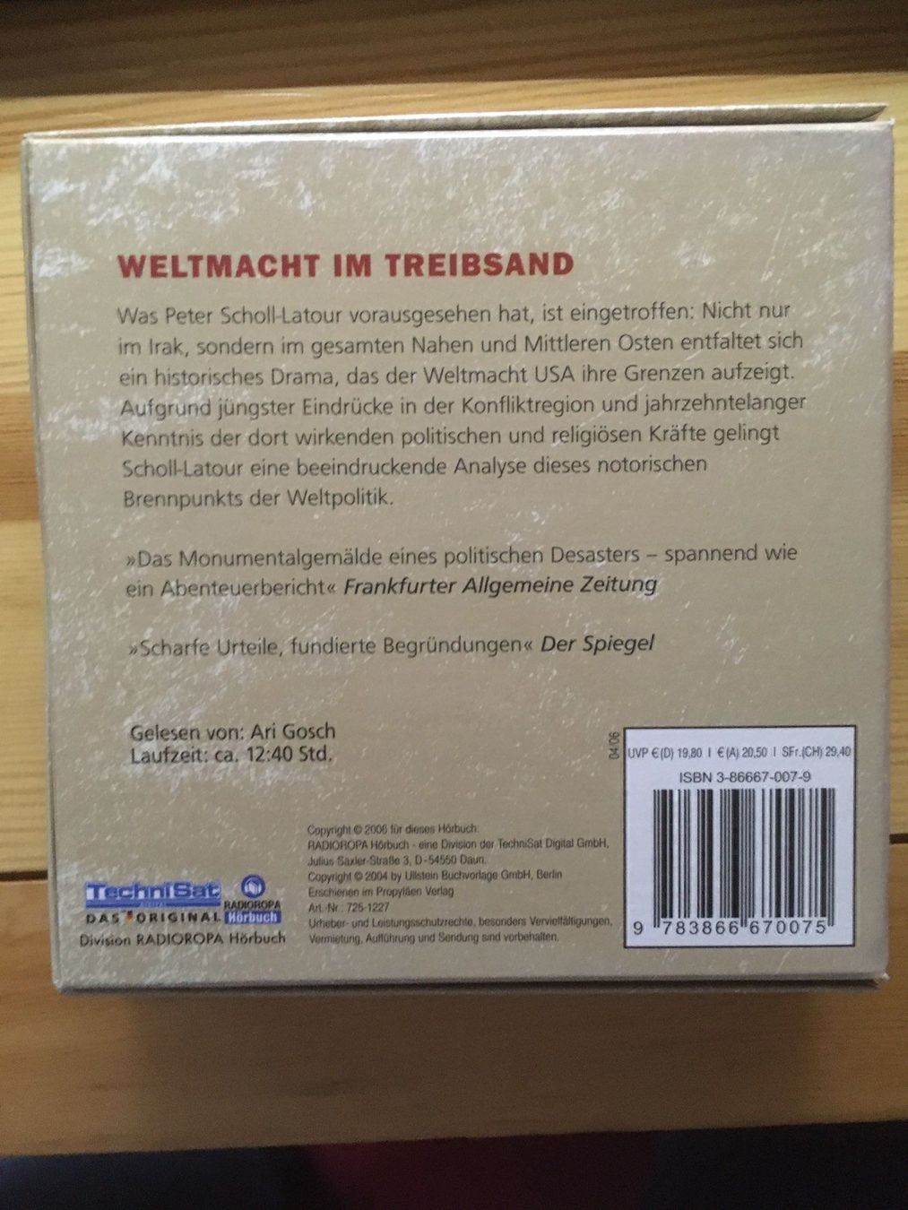 Hörbücher: Weltmacht im Treibsand – Gebraucht aus Däniken SO von Sonjab0 1