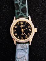 Montre-bracelet vintage Luxor Quartz - Cadran noir -Bon état