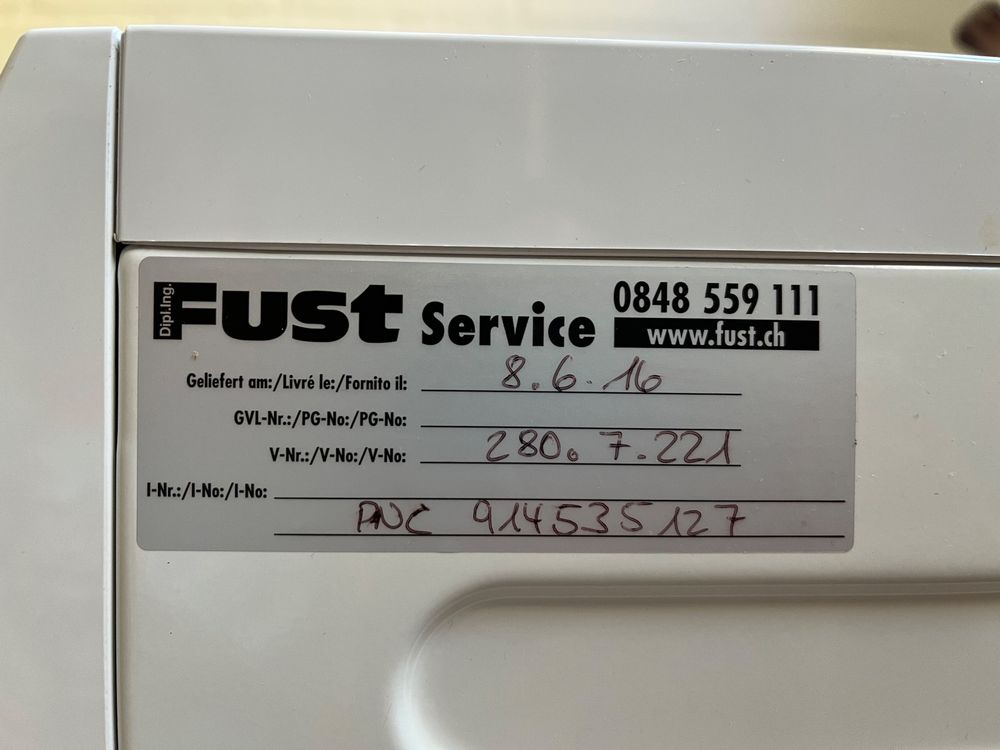 Electrolux 9 KG GrandLuxe WA 1459 F Kaufen auf Ricardo