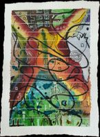 Koloss - Original Aquarell - abstrakt- intuitiv - Unikat