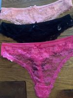 3x String-Tanga-Unterwäsche-Spitzen-Sexy- Grösse S