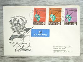TR80 Enveloppe + Timbre Ghana 1962