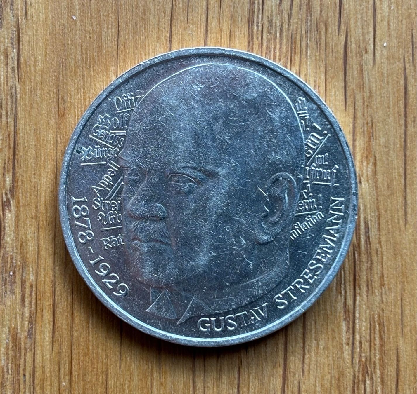 Tutti le monete: 5 Deutsche Mark 1978 GUSTAV STRESEMANN – Usato da Lüchingen venduto da Eeizo 1