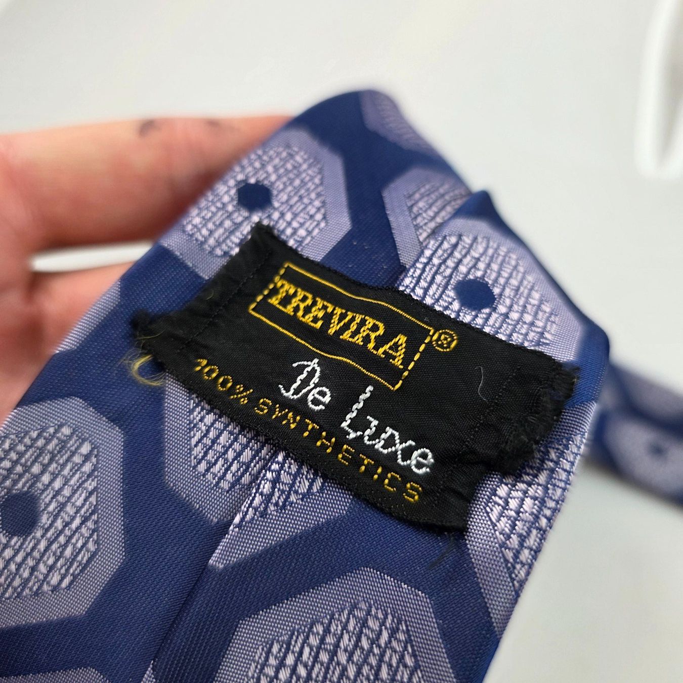 Cravatte: Trevira De Luxe Krawatte Blau – Usato da Wald ZH venduto da Martin79 3