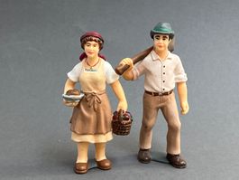 Schleich Bauer Bäuerin Menschen Holzfäller  Figuren