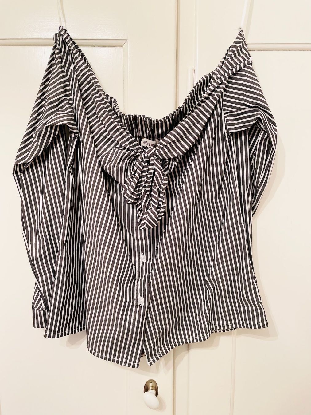 Camicette: Schulterfreie Bluse gestreift – Usato da Brugg AG venduto da Elle_1 1