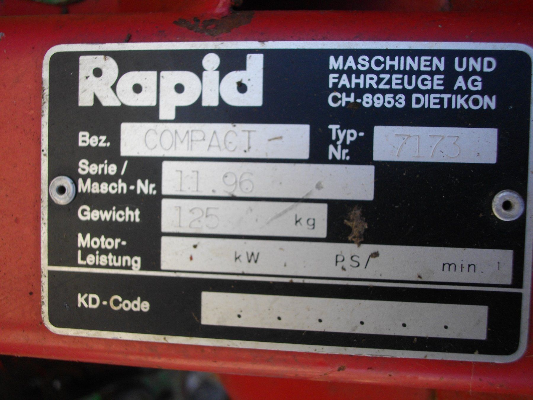 Rapid Alle Maschinen: Rapid Compacteingraser – Defekt aus Oetwil am See von Luna519 6