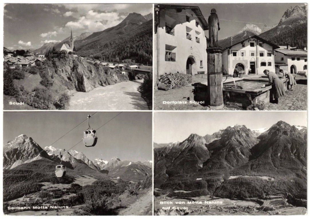 Cartoline postali: Scuol - 4 Bild AK – Usato da Binningen venduto da Mountainrider